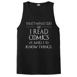 Comic Book Reader Gifts Read Comics And I Know Things PosiCharge Competitor Tank