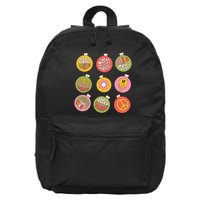 Christmas Ball Retro Ornaments 16 in Basic Backpack