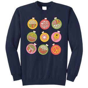 Christmas Ball Retro Ornaments Tall Sweatshirt