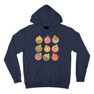 Christmas Ball Retro Ornaments Tall Hoodie