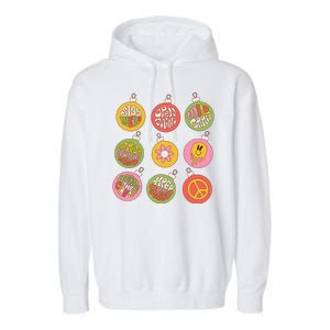 Christmas Ball Retro Ornaments Garment-Dyed Fleece Hoodie