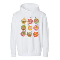 Christmas Ball Retro Ornaments Garment-Dyed Fleece Hoodie