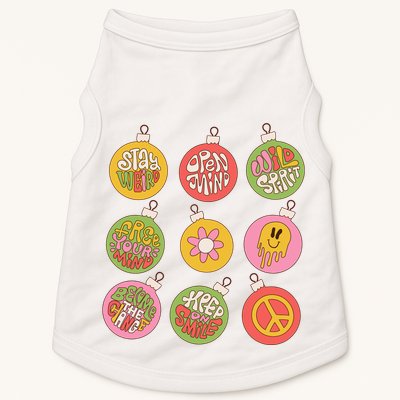 Christmas Ball Retro Ornaments Doggie Tank