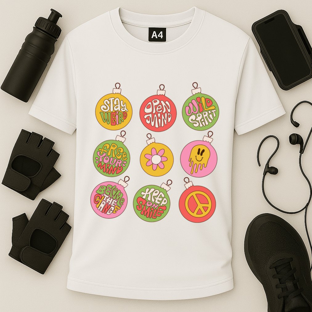 Christmas Ball Retro Ornaments Cooling Performance Crew T-Shirt