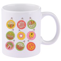 Christmas Ball Retro Ornaments 11oz C Handle Ceramic Mug