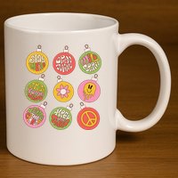 Christmas Ball Retro Ornaments 11oz C Handle Ceramic Mug