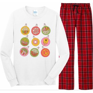 Christmas Ball Retro Ornaments Long Sleeve Pajama Set