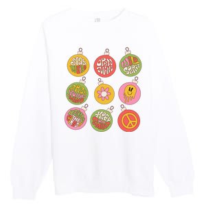 Christmas Ball Retro Ornaments Premium Crewneck Sweatshirt