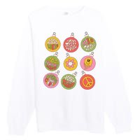 Christmas Ball Retro Ornaments Premium Crewneck Sweatshirt