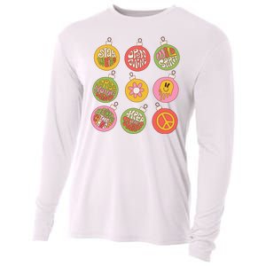 Christmas Ball Retro Ornaments Cooling Performance Long Sleeve Crew