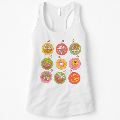 Christmas Ball Retro Ornaments Womens Tank Top