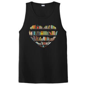 Cool Books Reading Men Women Book Lover Literacy Librarian PosiCharge Competitor Tank