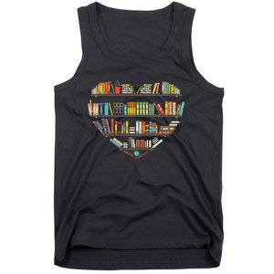 Cool Books Reading Men Women Book Lover Literacy Librarian Tank Top