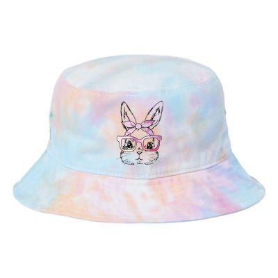 Cute Bunny Rabbit Face Tie Dye Glasses Girl Happy Easter Day Tie Dye Newport Bucket Hat