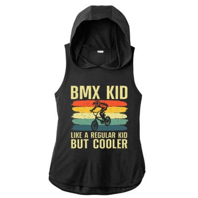 Cool Bmx Racing Off Road Bike Riders Ladies PosiCharge Tri-Blend Wicking Draft Hoodie Tank