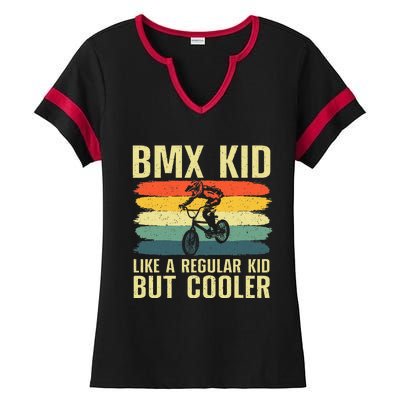 Cool Bmx Racing Off Road Bike Riders Ladies Halftime Notch Neck Tee