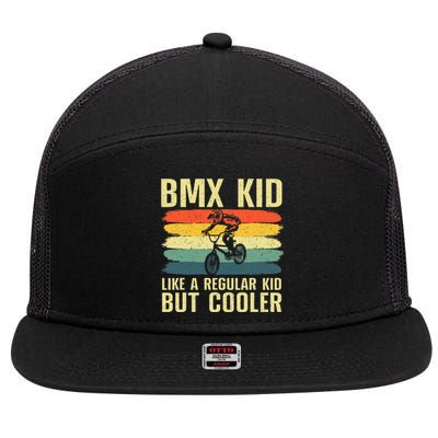 Cool Bmx Racing Off Road Bike Riders 7 Panel Mesh Trucker Snapback Hat