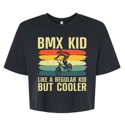 Cool Bmx Racing Off Road Bike Riders Bella+Canvas Jersey Crop Tee