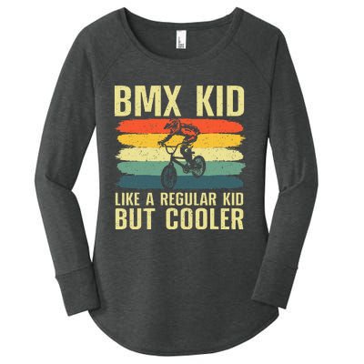 Cool Bmx Racing Off Road Bike Riders Women's Perfect Tri Tunic Long Sleeve Shirt