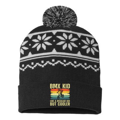 Cool Bmx Racing Off Road Bike Riders USA-Made Snowflake Beanie