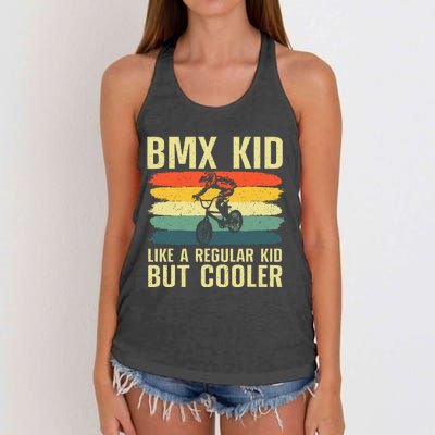 Cool Bmx Racing Off Road Bike Riders Women's Knotted Racerback Tank