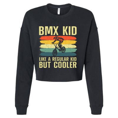 Cool Bmx Racing Off Road Bike Riders Cropped Pullover Crew