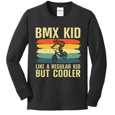 Cool Bmx Racing Off Road Bike Riders Kids Long Sleeve Shirt