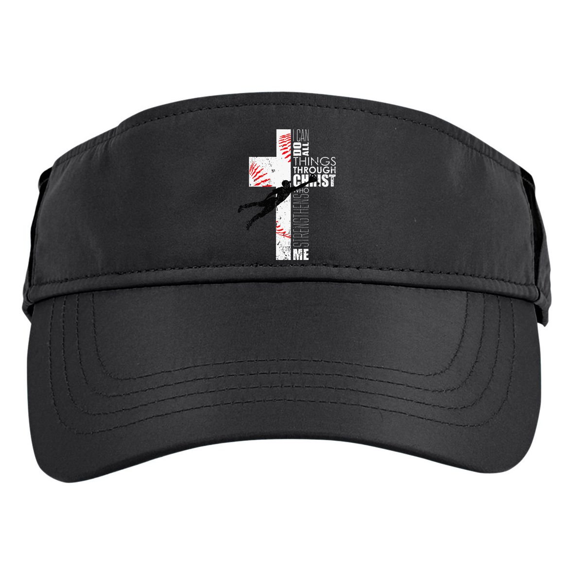 Christian Baseball Religious Cross  Adult Drive Performance Visor