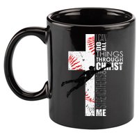 Christian Baseball Religious Cross  11oz C Handle Ceramic Mug