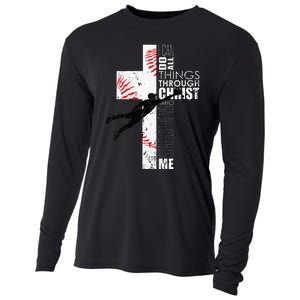 Christian Baseball Religious Cross  Cooling Performance Long Sleeve Crew