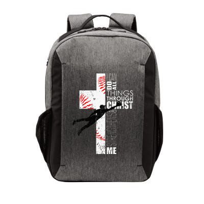 Christian Baseball Religious Cross  Vector Backpack