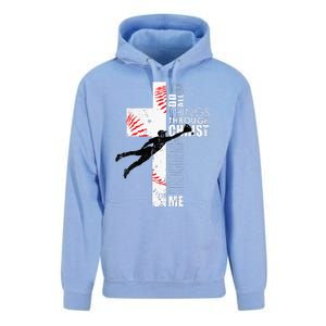 Christian Baseball Religious Cross  Unisex Surf Hoodie