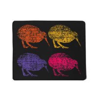 Cute Bird Retro Kiwi Nz New Zealand Mousepad