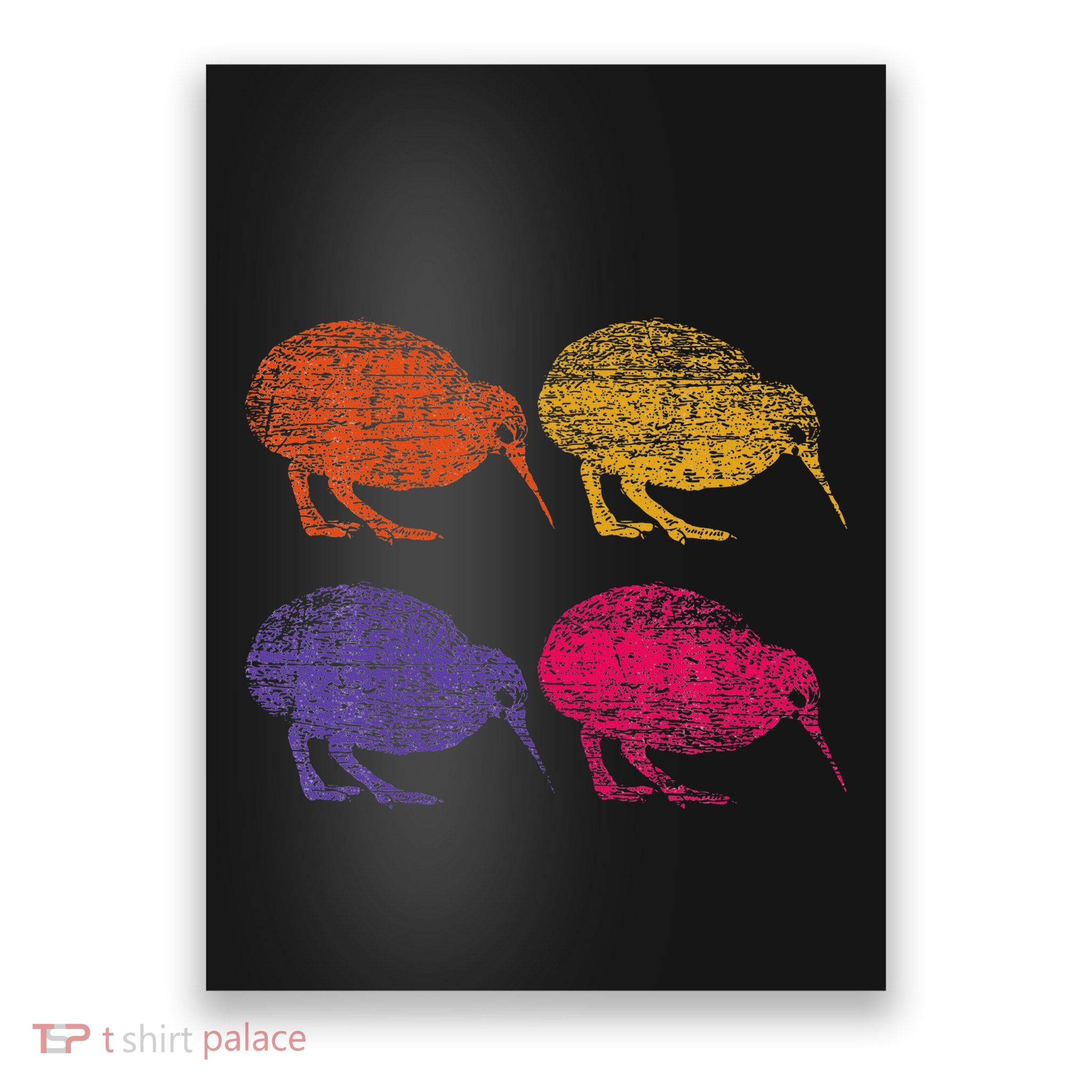 Cute Bird Retro Kiwi Nz New Zealand Poster