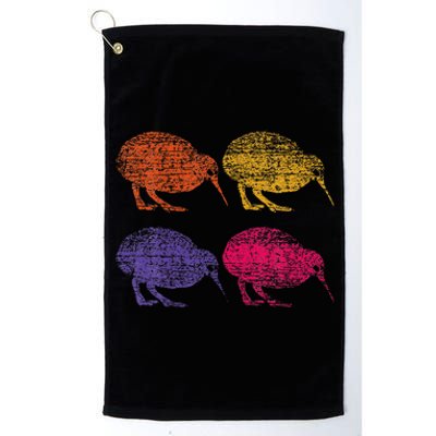 Cute Bird Retro Kiwi Nz New Zealand Platinum Collection Golf Towel