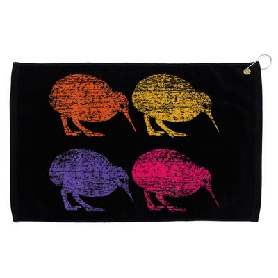 Cute Bird Retro Kiwi Nz New Zealand Grommeted Golf Towel