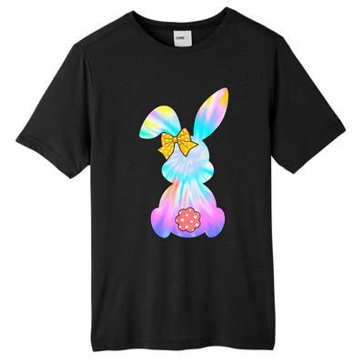 Cute Bunny Rabbit Tie Dye Gift for Easter Day Tall Fusion ChromaSoft Performance T-Shirt