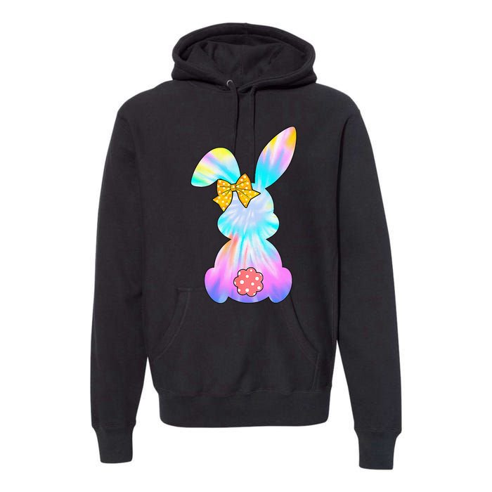 Cute Bunny Rabbit Tie Dye Gift for Easter Day Premium Hoodie