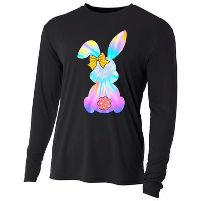 Cute Bunny Rabbit Tie Dye Gift for Easter Day Cooling Performance Long Sleeve Crew