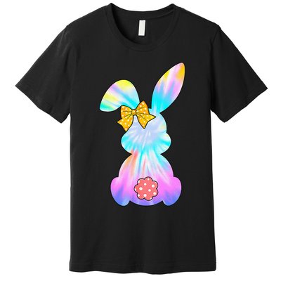 Cute Bunny Rabbit Tie Dye Gift for Easter Day Premium T-Shirt