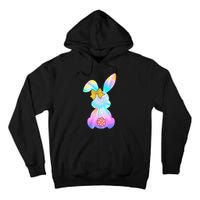 Cute Bunny Rabbit Tie Dye Gift for Easter Day Tall Hoodie