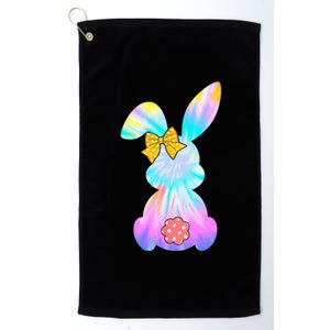 Cute Bunny Rabbit Tie Dye Gift for Easter Day Platinum Collection Golf Towel