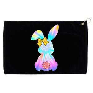 Cute Bunny Rabbit Tie Dye Gift for Easter Day Grommeted Golf Towel