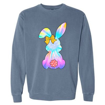 Cute Bunny Rabbit Tie Dye Gift for Easter Day Garment-Dyed Sweatshirt