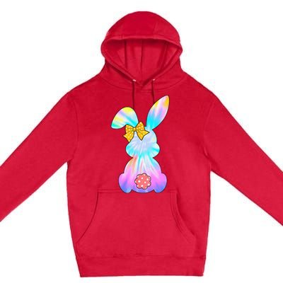 Cute Bunny Rabbit Tie Dye Gift for Easter Day Premium Pullover Hoodie