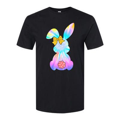 Cute Bunny Rabbit Tie Dye Gift for Easter Day Softstyle CVC T-Shirt