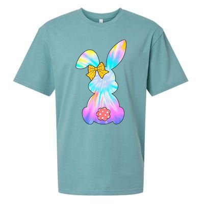 Cute Bunny Rabbit Tie Dye Gift for Easter Day Sueded Cloud Jersey T-Shirt