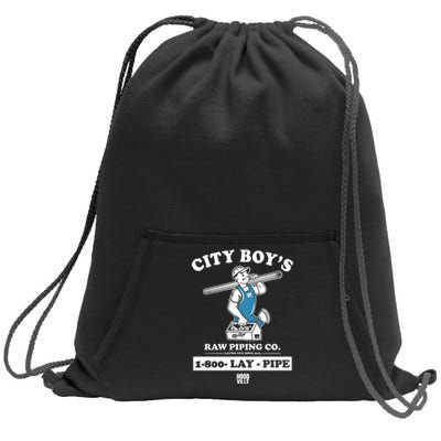 City Boy’s Raw Piping Co 1800 Lay Pipe Sweatshirt Cinch Pack Bag