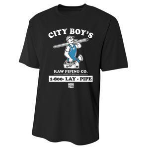 City Boy’s Raw Piping Co 1800 Lay Pipe Performance Sprint T-Shirt