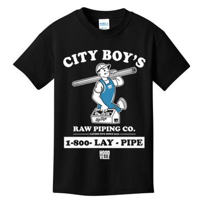 City Boy’s Raw Piping Co 1800 Lay Pipe Kids T-Shirt